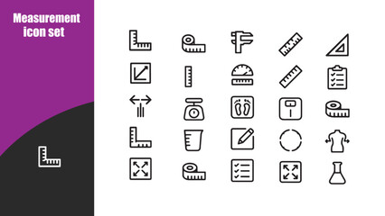Measurement icon set.