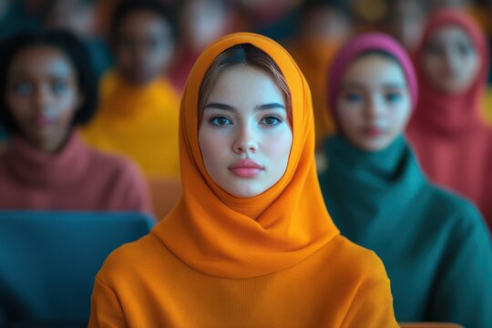 Multicultural avatars engaging in diverse virtual classroom setting