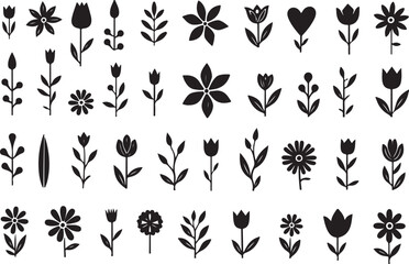 Whimsical Hand Drawn Floral Set