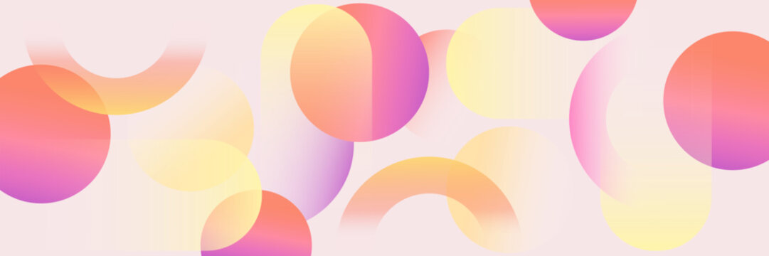 Abstract design with overlapping pastel gradient circles in warm tones. Backdrop perfect for web design, presentation, or poster template. - Powered by Adobe