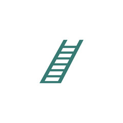 Corporate ladder career icon flat vector design.