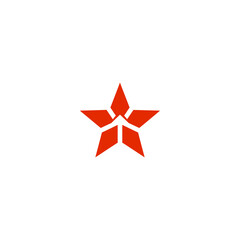 Obraz premium Creative agency star icon flat vector design.