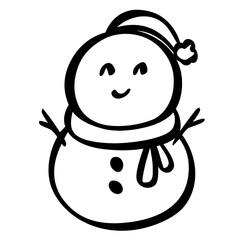 Cute Doodle Christmas Vector Clipart Set,Hand Drawn Holiday Elements
