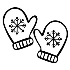 Cute Doodle Christmas Vector Clipart Set,Hand Drawn Holiday Elements
