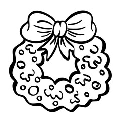 Cute Doodle Christmas Vector Clipart Set,Hand Drawn Holiday Elements
