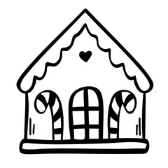 Cute Doodle Christmas Vector Clipart Set,Hand Drawn Holiday Elements
