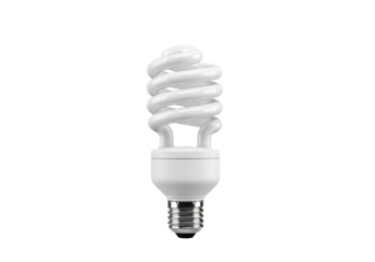 Compact fluorescent light bulb isolated on transparent background