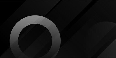 Black abstract background. Elegant dark diagonal shape elements. Modern luxury grey gradient graphic design.