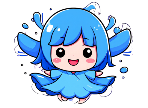 Blue watercolor splash