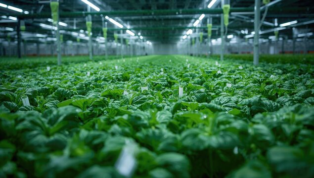 Innovative hydroponic farming techniques employing advanced technology, efficiency - Powered by Adobe