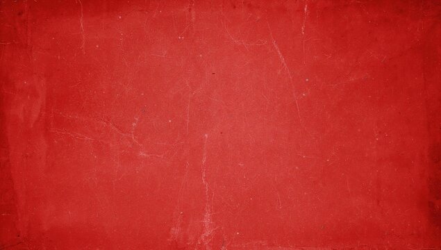 Vintage red album cover with aged, scratched, and stained paper texture. Retro grunge style mockup for vinyl and CD with distressed border and rough frame design.