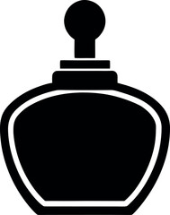 Obraz premium Bold Silhouette Perfume Bottle Icon for Beauty and Fragrance Branding