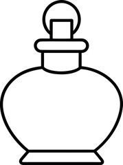 Minimalist Perfume Bottle Line Art for Beauty and Cosmetic Branding