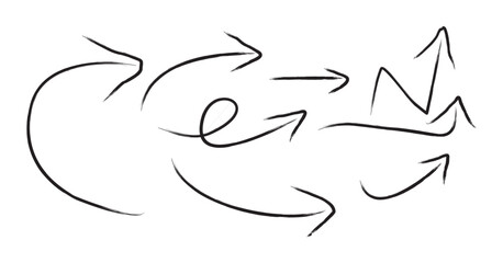 Hand Drawn Doodle Arrow Set – Sketchy Directional Vector Icons