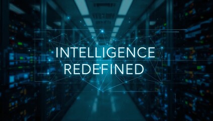 Cutting-edge data center redefining intelligence for modern business with advanced network infrastructure and server racks for high performance computing