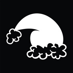 Santa Hat Silhouette Icon