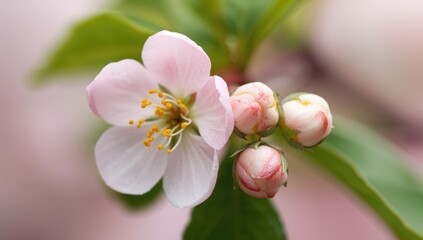 Fototapeta premium Macro Photography of Prunus mume, the Chinese Plum Blossom, seasonal change