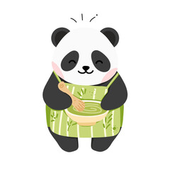 Watercolor panda cute pastel colors 