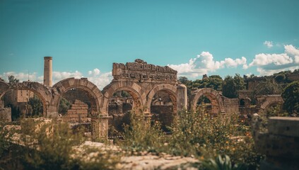 Ancient city ruins, erosion risk