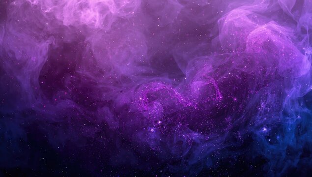 Abstract smoky background with shimmering glitter particles