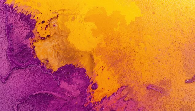 Yellow and purple abstract paint, suitable for background design