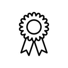 Outline Rosette Award Ribbon Icon symbol