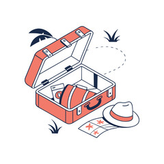 vector illustration of a ship with a boat