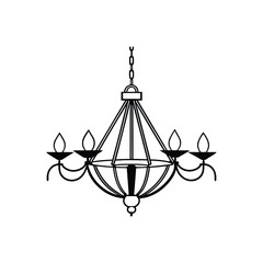 vector illustration of a wrought iron fence