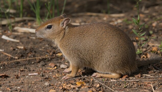 The red-rumped agouti (Dasyprocta leporina) is a rodent species belonging to the Dasyproctidae family, commonly referred to as the golden-rumped or orange-rumped agouti.
