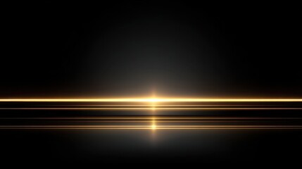 Stunning Golden Light Beam on Dark Background for Dramatic Lighting Effects in Art, Design, or Photography Projects