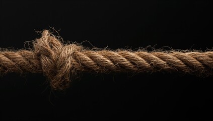 Jute rope displayed against a dark backdrop, versatile material for crafting and design