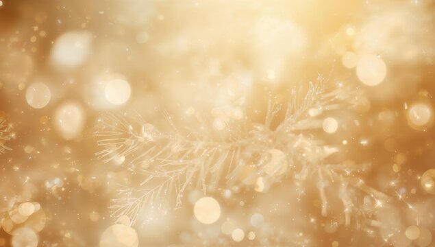 Golden bokeh misty abstract backdrop, suitable for UI design - Powered by Adobe