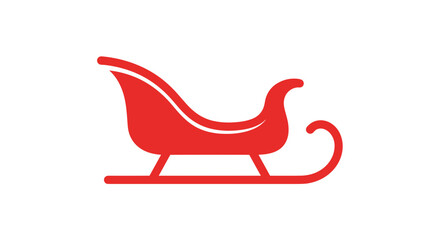 a classic red sleigh, perfect symbol of Christmas and festive season transportation