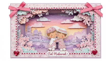 Eid Mubarak Hug Wishing card