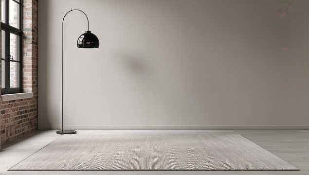 Interior design for a spacious loft living area, emphasizing modern aesthetics and functional layout