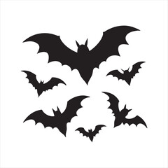 Naklejka premium halloween bat set