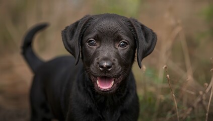 A playful puppy brimming with curiosity, showcasing the joy of companionship