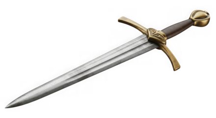 Vintage medieval fantasy dagger with ornate hilt and sharp blade