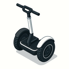 Modern Personal Electric Transporter with Two Wheels and Handlebars, Ideal for Urban Mobility