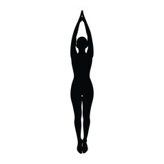 Silhouette of a person in a yoga pose human figure