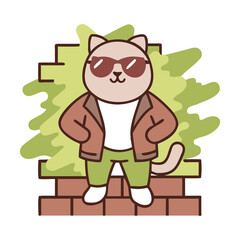 Cool Sloth Wearing Jacket – Funny Animal Vector Design