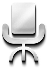 3D Silver Metallic Microphone Icon for Voice Recording in Neumorphic Style
