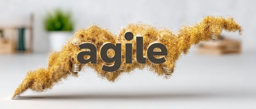 Agile business planning strategies modern workspace hyperrealistic design bright environment creative viewpoint innovative concept