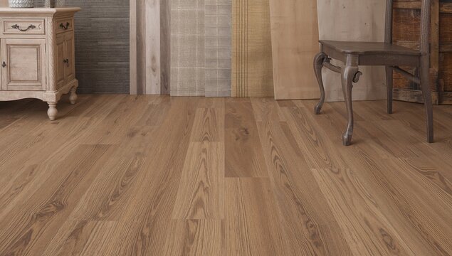Oak hardwood flooring material for indoor construction. Sample catalog of laminate or furniture for interior design