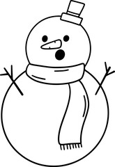 christmas line art icon element for decoration