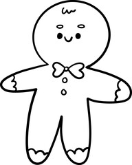 christmas line art icon element for decoration