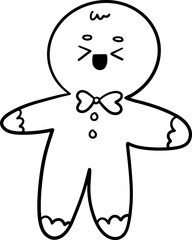 christmas line art icon element for decoration