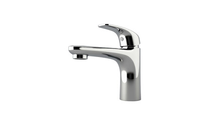 Sleek chrome faucet with modern design, perfect for contemporary kitchens or bathrooms, offering functionality and style