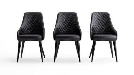 Elevate your dining experience with sleek black wooden chairs showcasing modern design and elegance