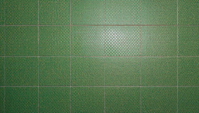 A tiled floor featuring green dots, suitable for use as a background in design and layout